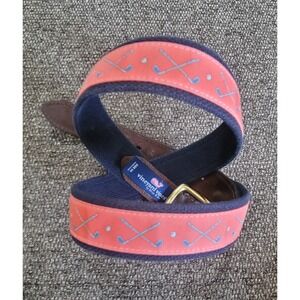 Vineyard Vines Men's Blue Pink Golf Belt Size 34